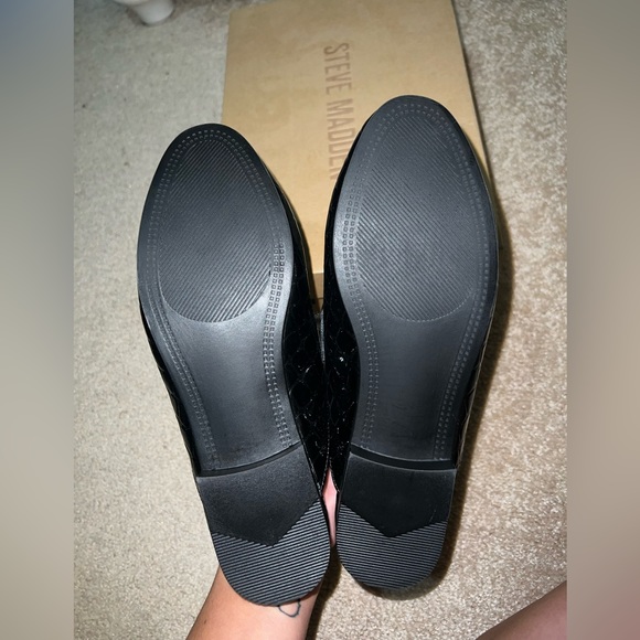 Steve Madden Royals Black Croc Loafers - Picture 5 of 7